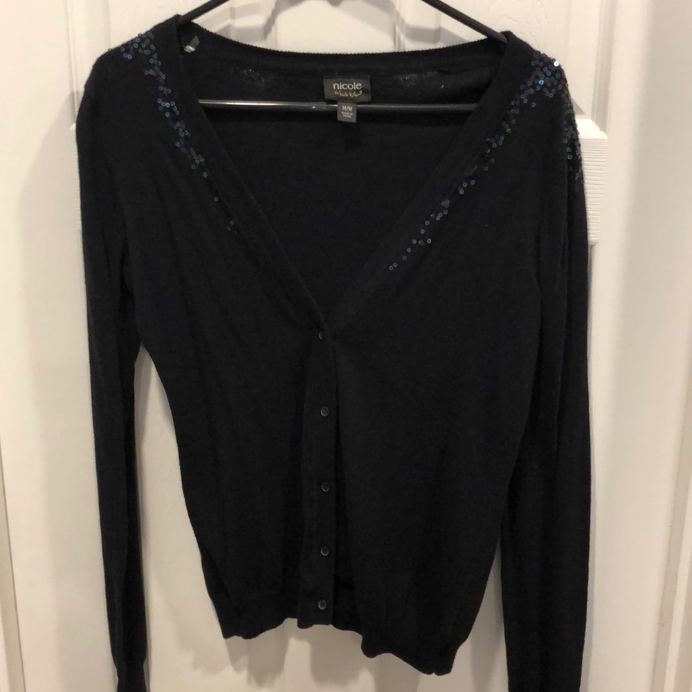 Black cardigan